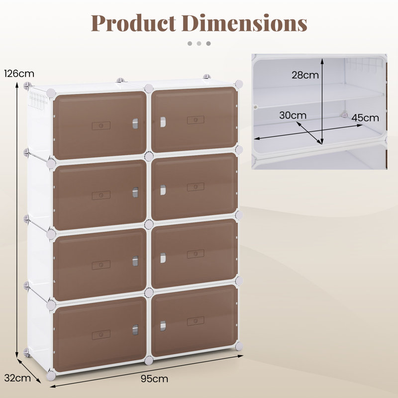 32 Pair Shoe Storage Cabinet