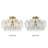 Isamary 5-light Brushed Shiny Brass Leaf-shaped Glass Crystal Flush Mount
