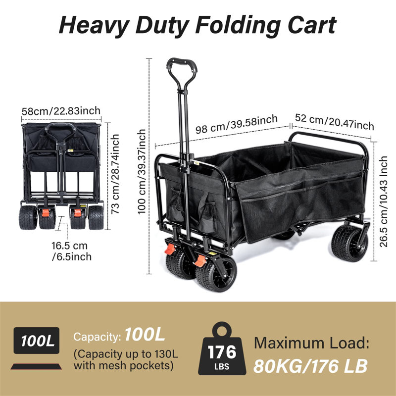 Brianalee Folding Festival with Brake Garden Carts