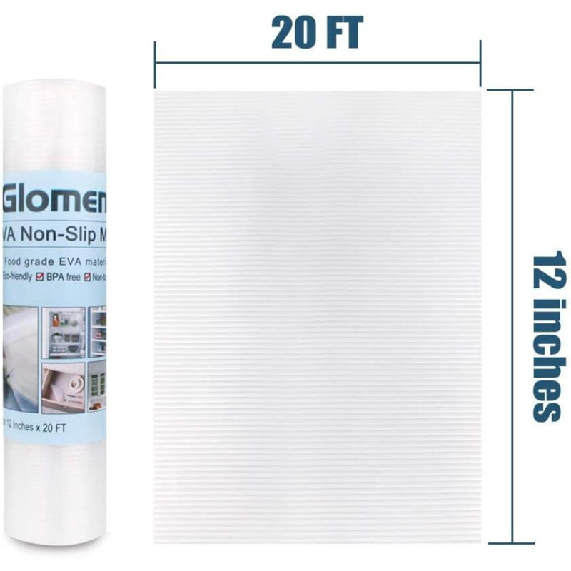 Doublure de tablette, doublure d'armoire antidérapante, résistant à l'huile lavable pour armoires de cuisine, tablettes, réfrigérateur, rangement, bureaux, 12 po x 20 pi, tiroirs non adhésifs