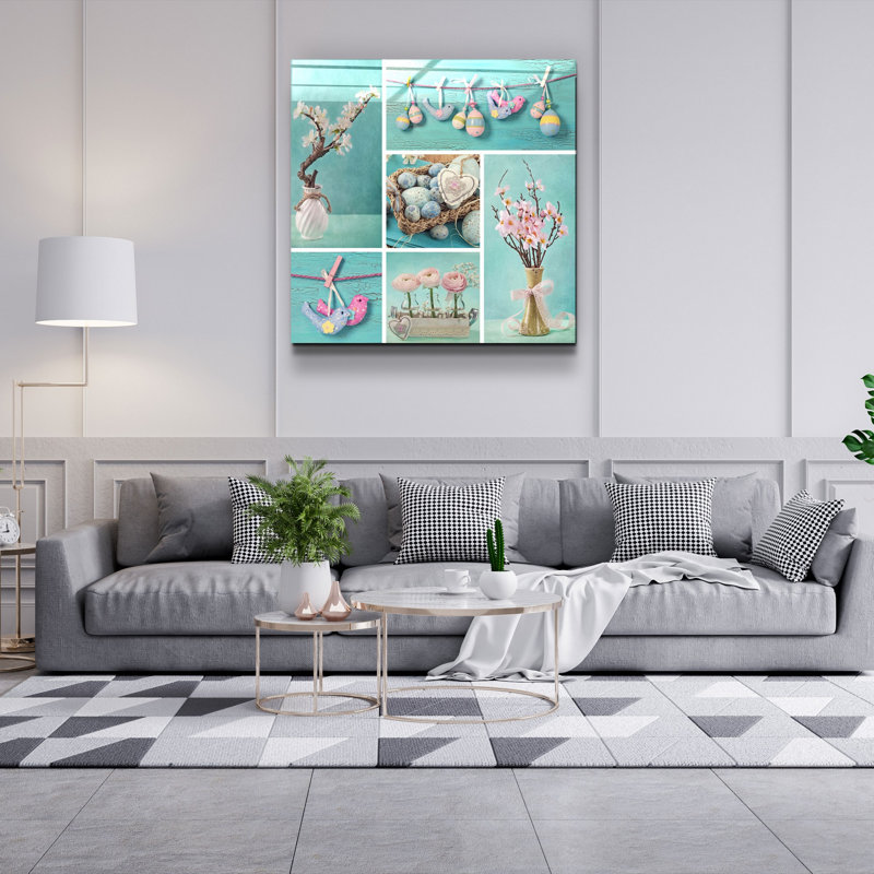 Elegant Decorative Tempered Glass Painting, 40 x 40 Inches | 100% Tempered Glass, Thickness: 0.16 Inches | UV Printing for Vibrant Colors & Durability | Perfect for Home Decor & Art Enthusiasts