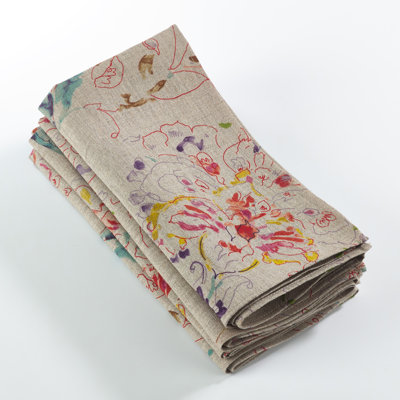Emmanuel Linen Floral Square Napkin