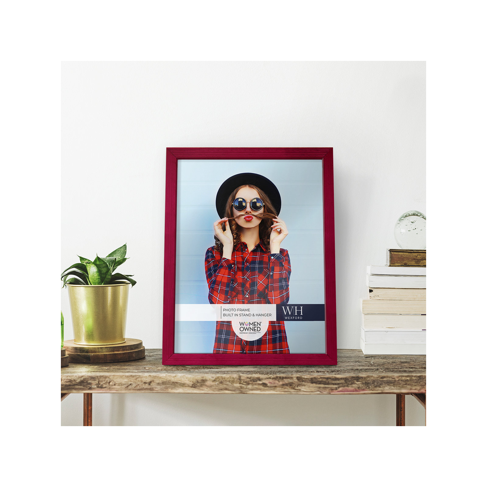Apolline Wood Picture Frame, 11" x 14", Burgundy