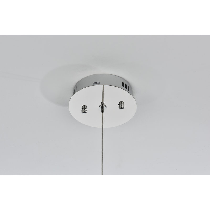 Luminaire suspendu DEL de 6,5 po Aston en chrome, Chrome