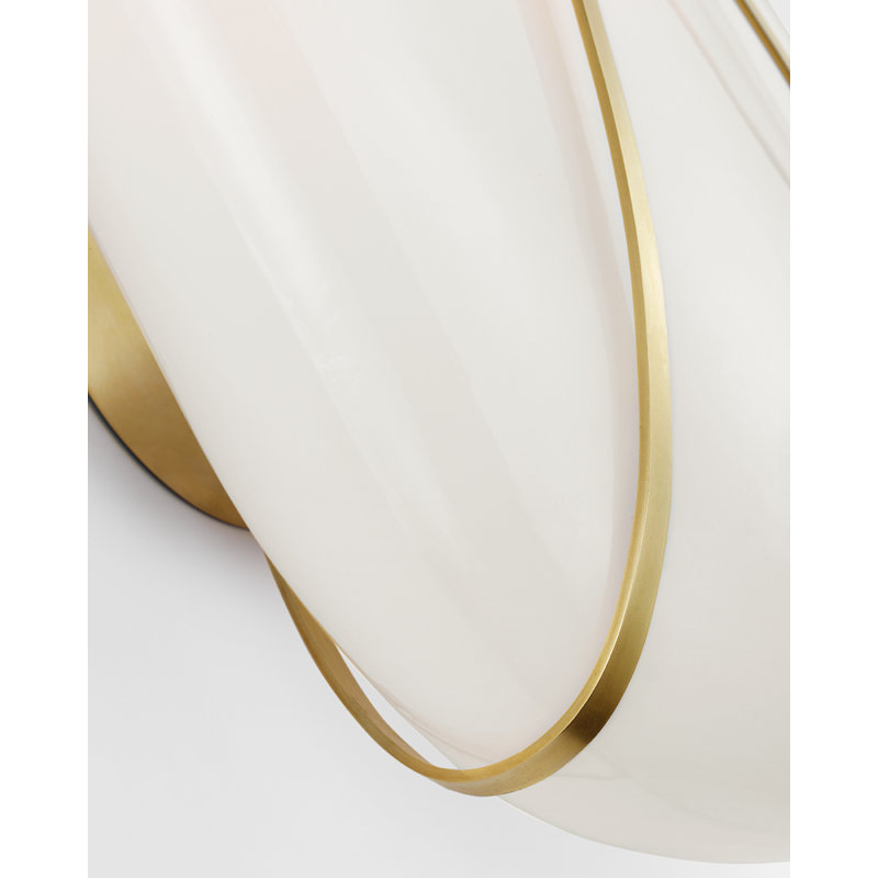 Fondant 1 - Light LED Bath Sconce, Soft Brass