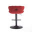 Ensemble de 2 tabourets de bar avec repose-pieds en poudre et base pivotante en velours à hauteur réglable et tabouret de bar simple - Rouge