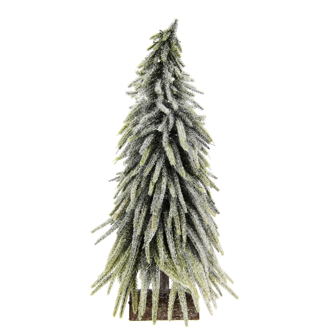 Künstlicher Weihnachtsbaum 30,5 cm Grün/Weiß mit Ständer