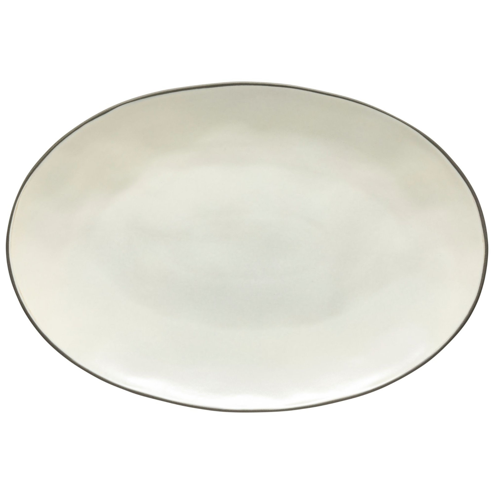 Stacked Organic Oval Platter, Beige