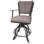 Swivel Upholstered Counter Stool with Aluminium and Steel Frame