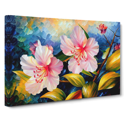Rhododendron Flower Painting Vol.2 Abstract - Wrapped Canvas