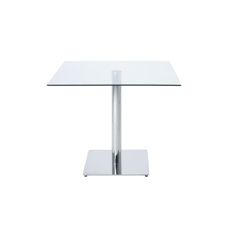 Amie-Lee Glass Top Metal Base Dining Table