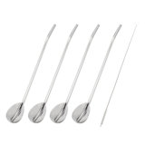 Spoon Straw 5 Piece 18/10 Stainless Steel Flatware Set, Service for 4