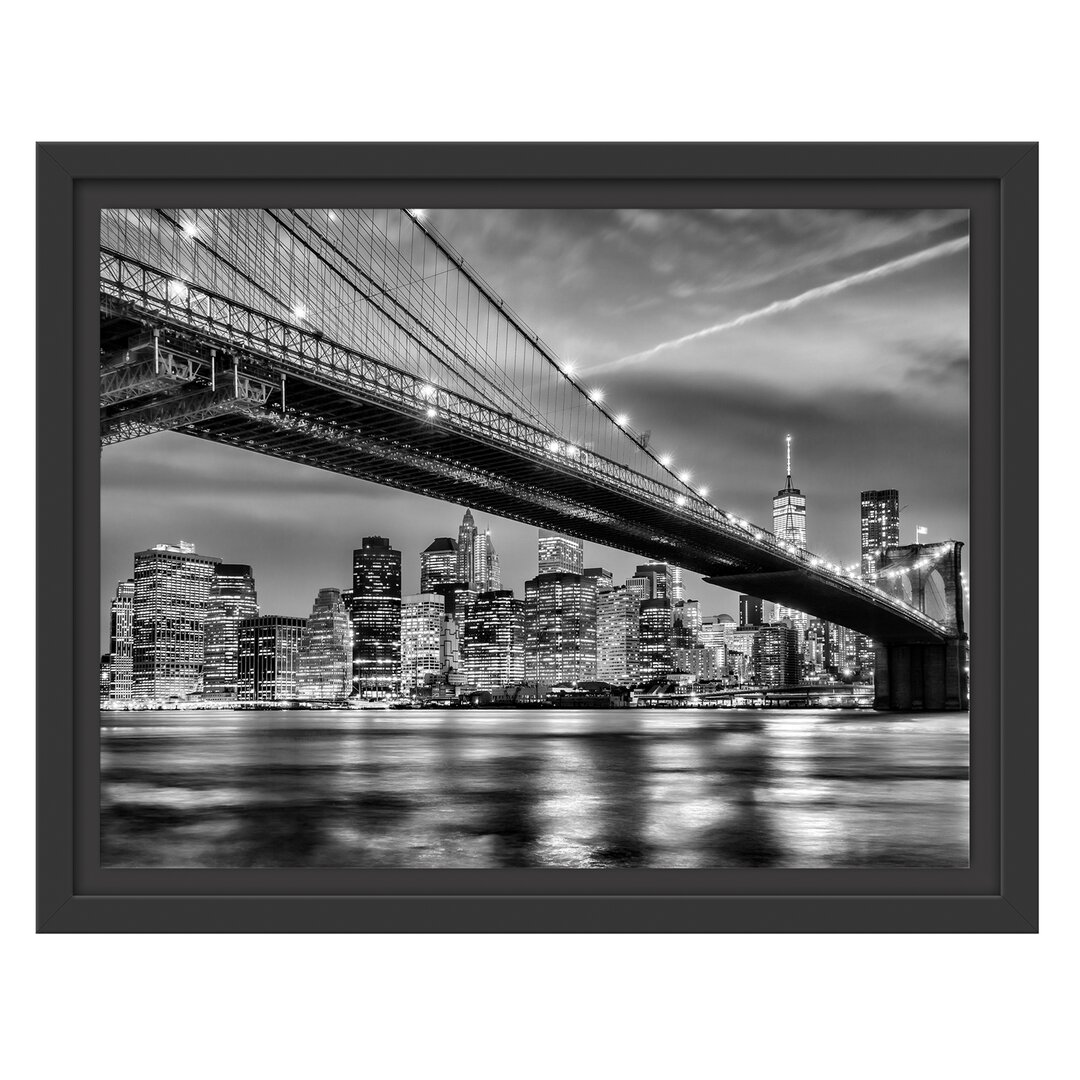 Gerahmtes Wandbild New York Brooklyn-Brücke