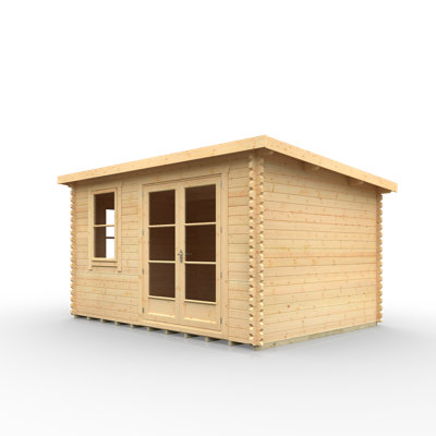 The Rho Tongue & Groove Log Cabin 14x10w