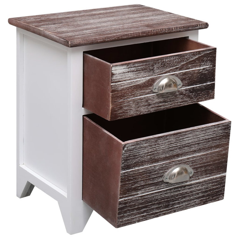 Amethyst 38cm W Solid + Manufactured Wood Bedside Table