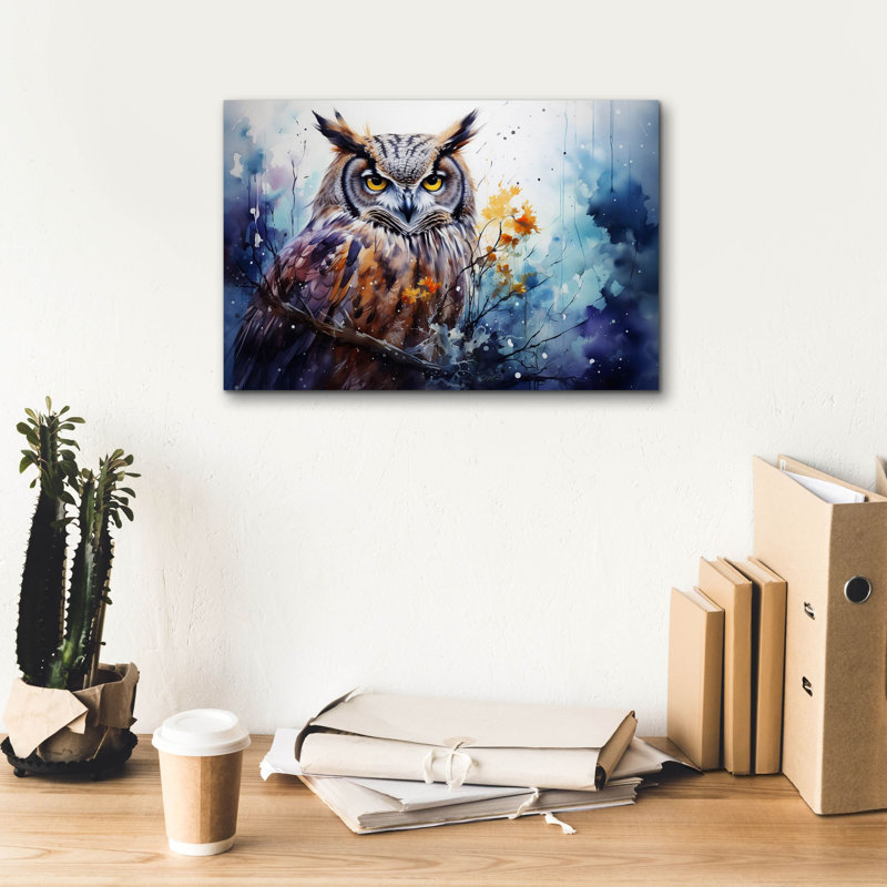 «Epic Graffiti», «Wild Life Of Predators In Watercolor 2» par Momart, art mural sur toile, H 12 po x l 18 po x P 0,75 po