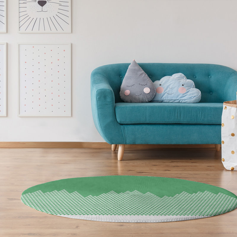 Tapis de l’espace vert reg patterns mountain, Rond 5 pi