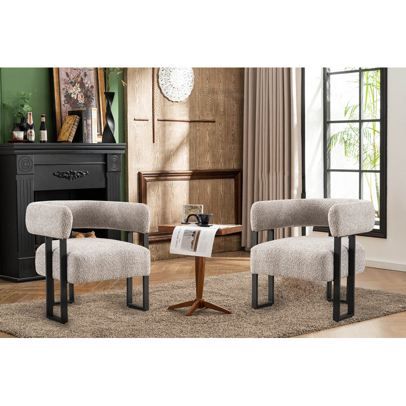 Fauteuil d'appoint à oreilles Macao, Gris clair
