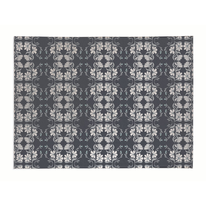 Groovy Flowers Area Rug, Rectangle 5' x 7'