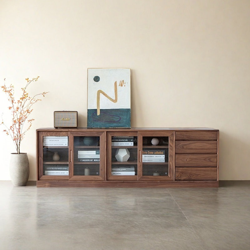 Nordic style simple storage bookcase, (3 Shelves) 25.59"H x 78.74"W x 14.17"D