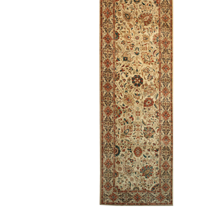 Tabriz Wool Oriental Area Rug, Runner 3'8" X 27'11"