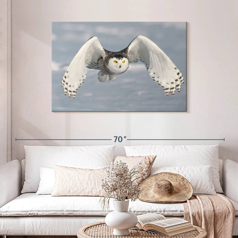 Brampt Owl In Winter, 30" H x 45" W
