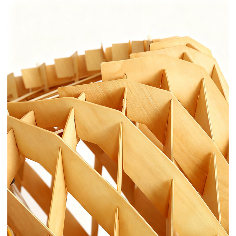 Luminaire suspendu 1 lumière en bois naturel