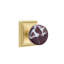 Emtek Select Passage Knobset w/ Wilshire Rosette & Conical Stem, Rosso Levanto Marble Knob (CF)-2015214032