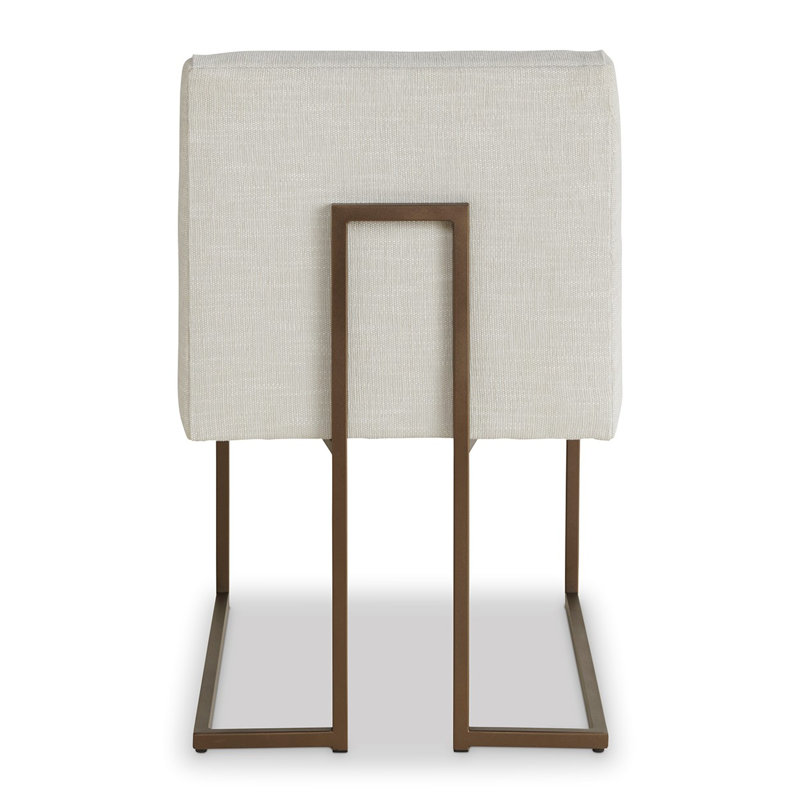 Andes Upholstered Dining Chair, Parchment Polyester