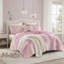 Ensembles de literie rose moderne, courtepointe en microfibre 4 pièces pour une maison confortable