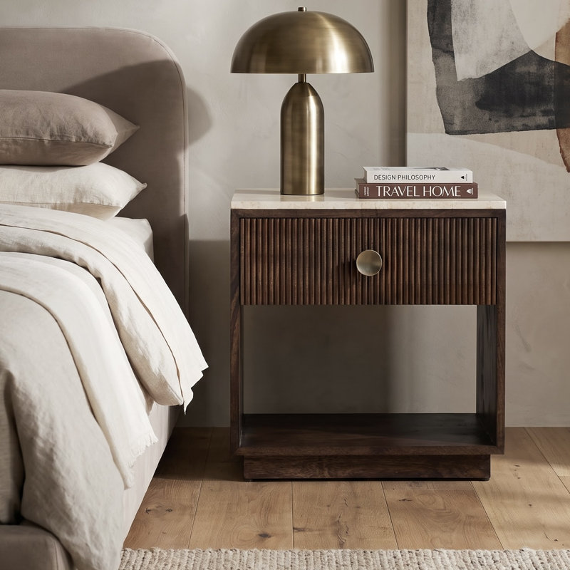 Katia Travertine Nightstand