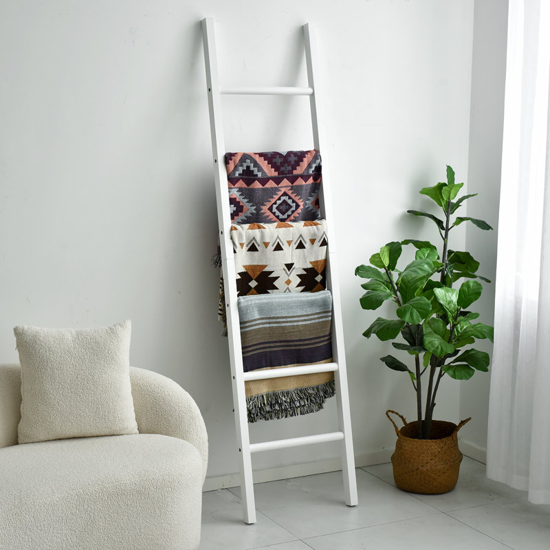 Échelle de couverture en bois 6 pi, Blanc