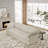 Fairford 5-Piece Upholstered Modern Linen Fabric Sectional With Storage Ottoman-1262559040