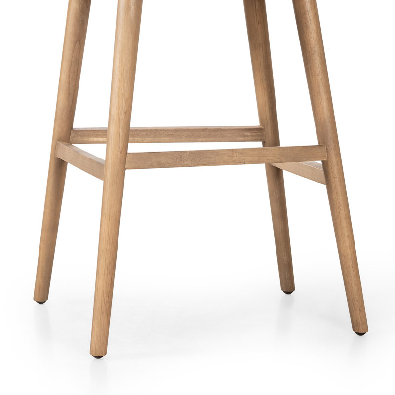 Cardell Swivel Upholstered Stool with Solid Wood Frame, Bar Stool (31" Seat Height), Essence Natural