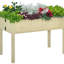 Elevated Planter Bed, Garden Raised, Classic Style, Foldable Fir Wood, 45.25" Long, 22" Wide, 30" High, 88 Lbs Weight, Balcony Patio Use Raised Styled Planter, X 30", Load, Ideal For Outdoor