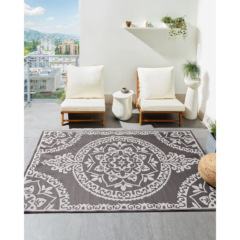 Outdoor Rug KOHIMA Grey, Rectangle 160 x 230 cm