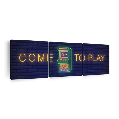 Jeu vidéo sur toile, pièce de jeu sur toile 3 pièces