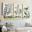 Oiseaux pastel I - Toile tendue avec châssis sur mesure - 3 pièces-102815980