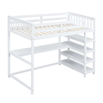 Twin Loft Bed With Storage And Desk
