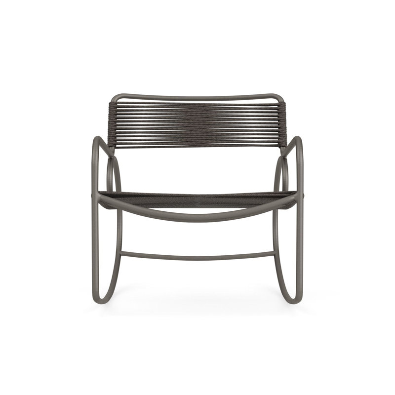 Walter Lamb Outdoor Rocker Chair, Mica/Brown