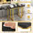 Console Table 42'' Modern Faux Marble Entryway Table w/ Geometric Metal Frame Black-58444556