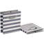 Poignées de bacs de rangement pour cubes, tissu pliable, paquet de 6, 13 po x 13 po x 13 po, rayures blanches / gris clair-119332928