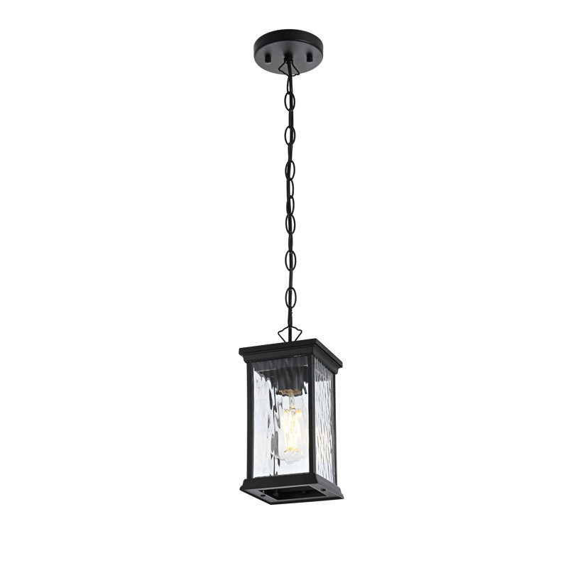 Luminaire suspendu d'extérieur noir 5 po Durham