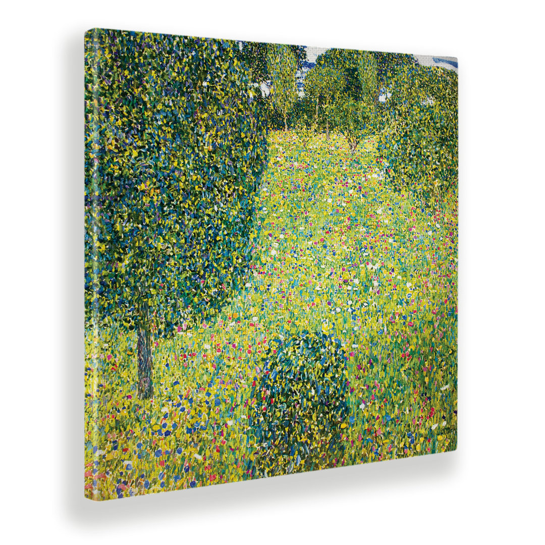 Leinwandbild Flower Meadow von Gustav Klimt