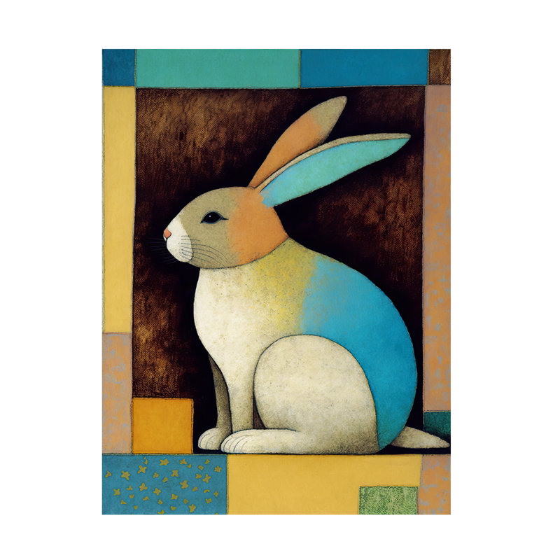 «Hamdo Treechild Bunny in the Box», reproduction sur toile tendue, H 47 po x l 35 po x P 2 po