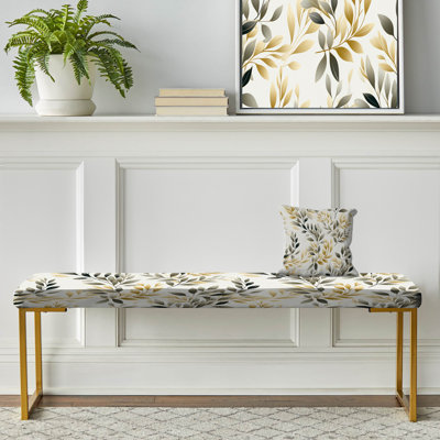 Banc rembourré or