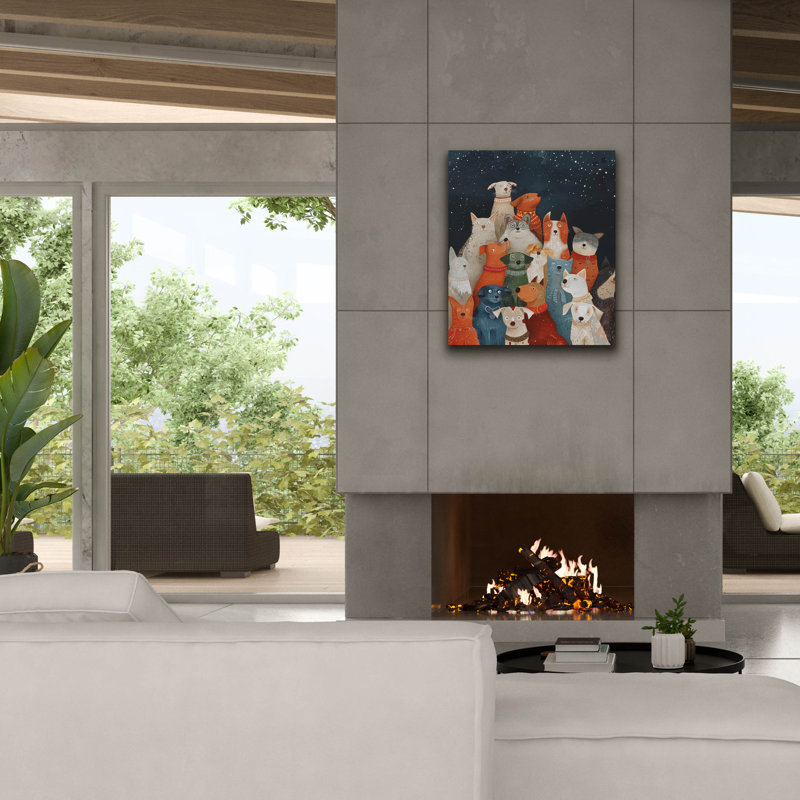  «Pile Of - Dogs» par Doron David, art mural sur toile, 26 po x 30 po, H 30 po x l 26 po