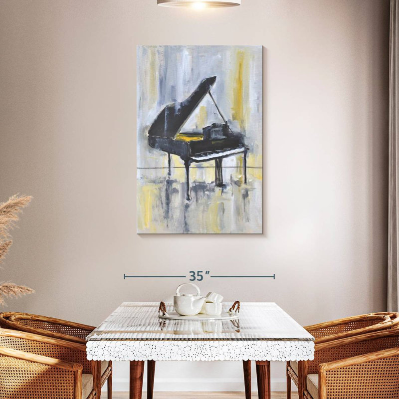 Abarca Piano In Gold II, 45" H x 30" W