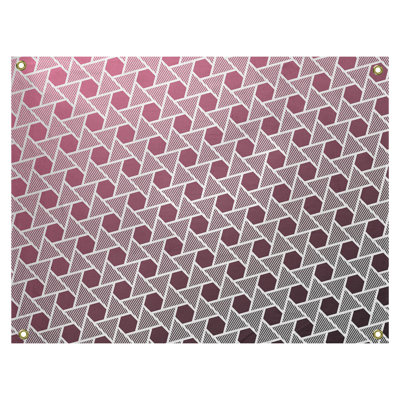 Tapisserie murale hexagonales et triangles