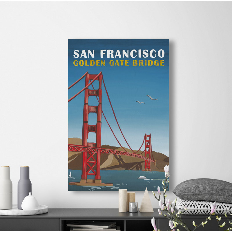 San Francisco Icon par - peinture sur toile tendue, H 18 po x l 12 po x P 1,5 po